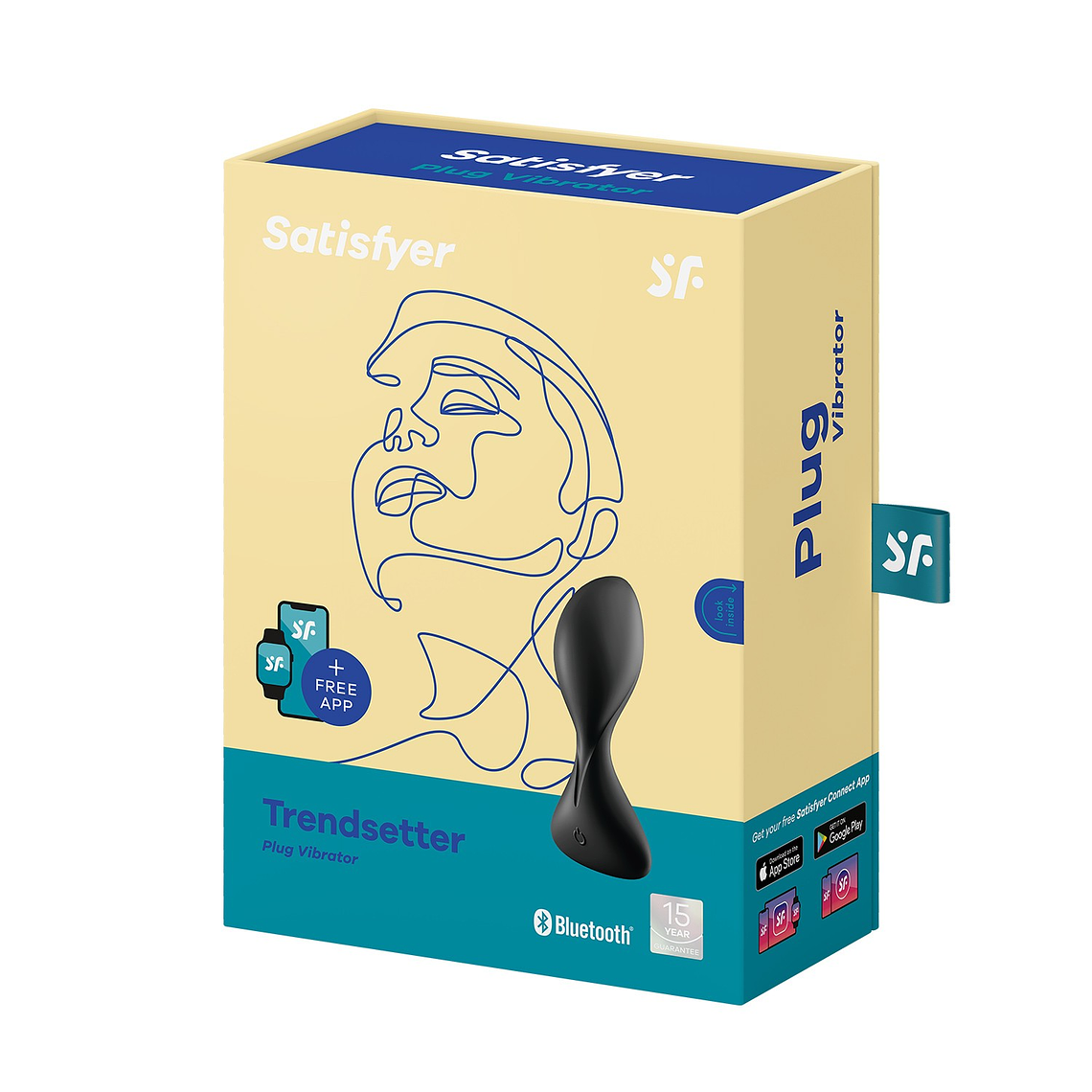 VIBRADOR ANAL TRENDSETTER COM APP SATISFYER PRETO 7