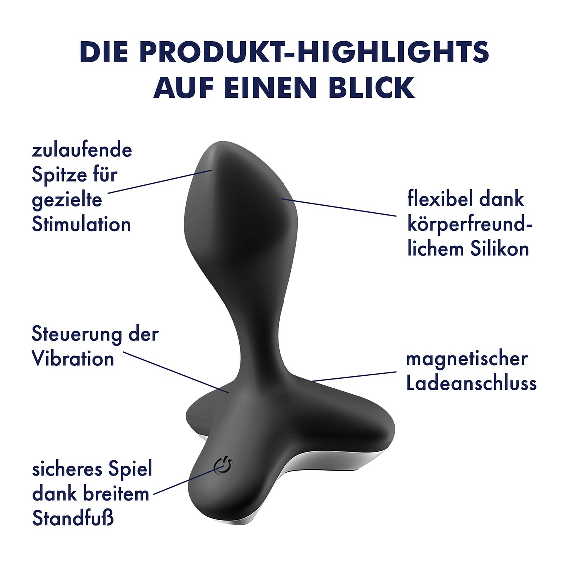 VIBRADOR ANAL GAME CHANGER SATISFYER PRETO 10