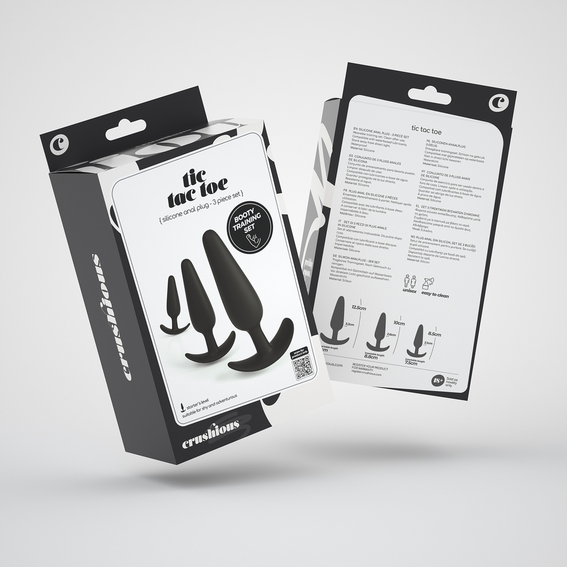 TIC TAC TOE CONJUNTO DE PLUGS ANAIS PARA TREINO CRUSHIOUS 8