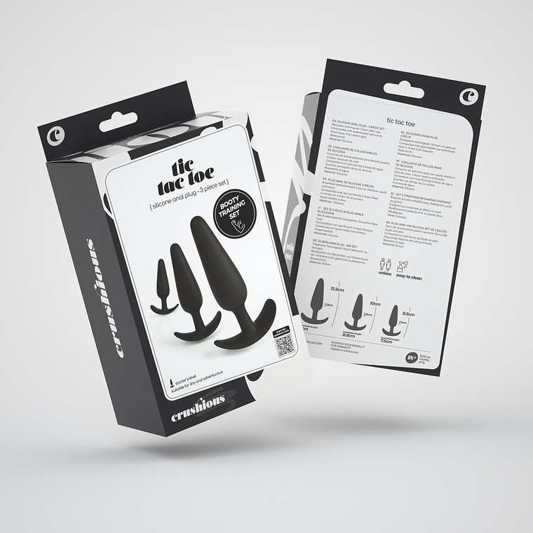 TIC TAC TOE CONJUNTO DE PLUGS ANAIS PARA TREINO CRUSHIOUS 8