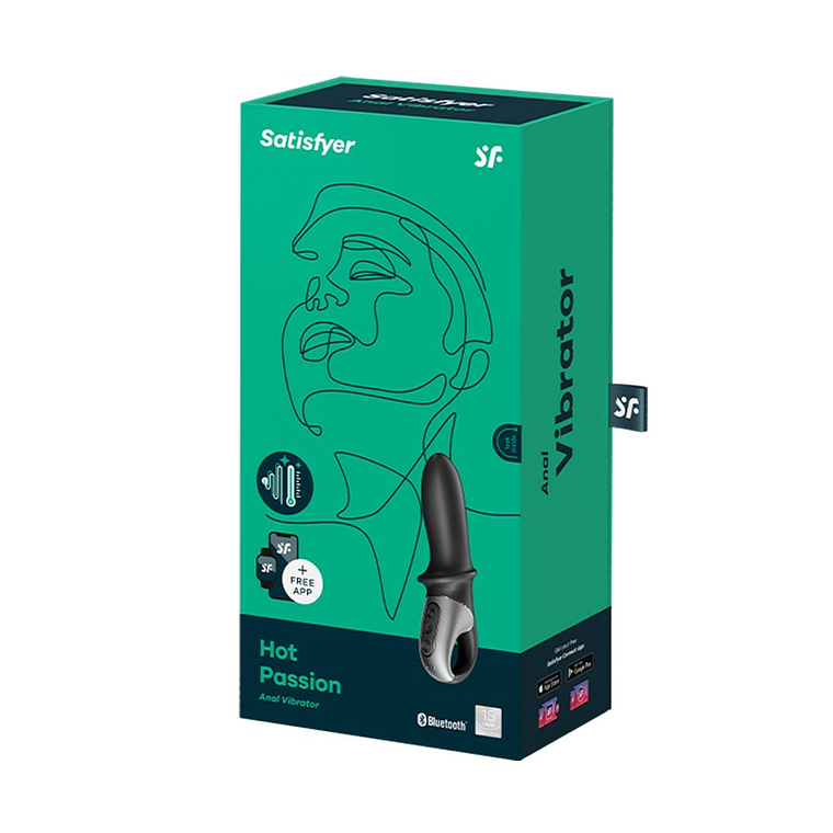 VIBRADOR HOT PASSION COM APP SATISFYER PRETO 6