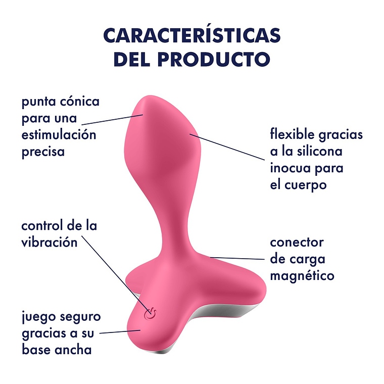 VIBRADOR ANAL GAME CHANGER SATISFYER ROSA 8