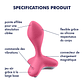 VIBRADOR ANAL GAME CHANGER SATISFYER ROSA - Miniatura 11