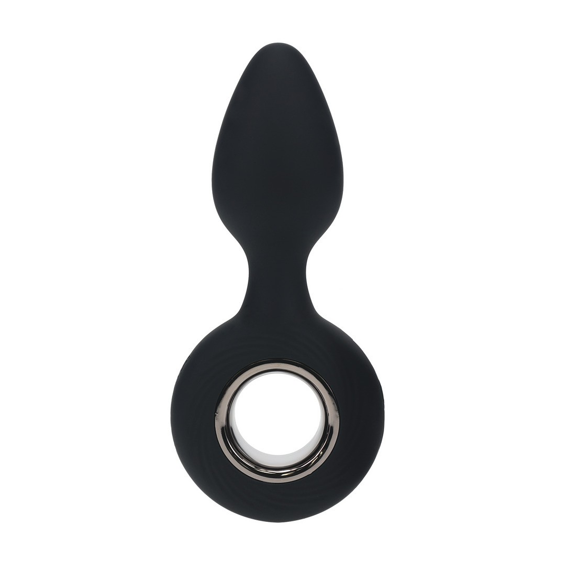 PLUG ANAL DE SILICONE COM VIBRAÇÃO E ALÇA PRETO LEVELZ  1