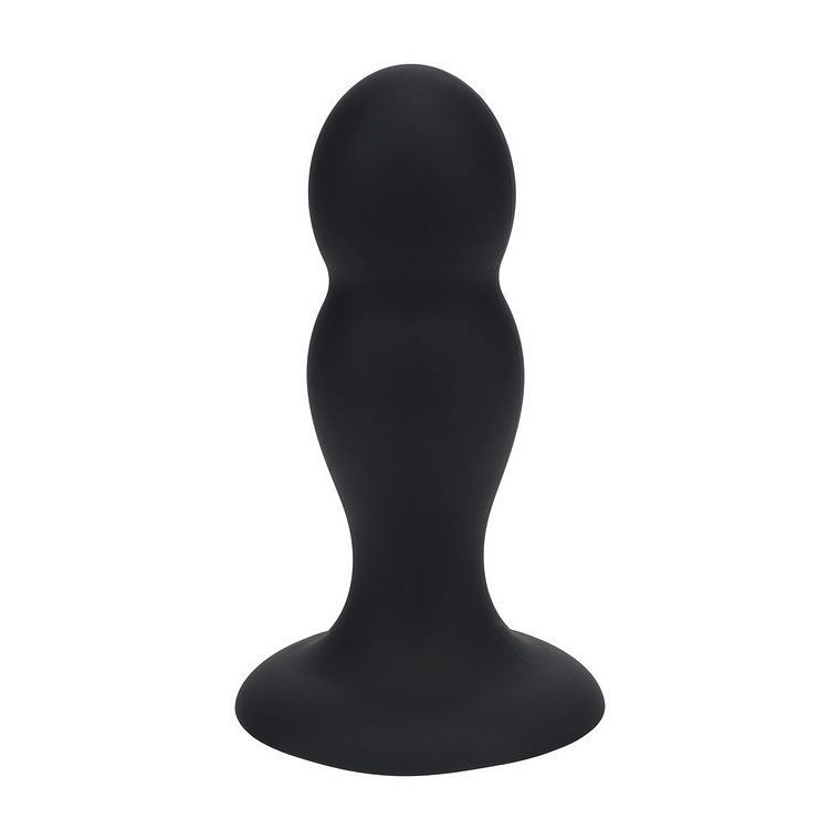 PLUG ANAL DE SILICONE LÍQUIDO DOBLE RATTER M PRETO LEVELZ 1