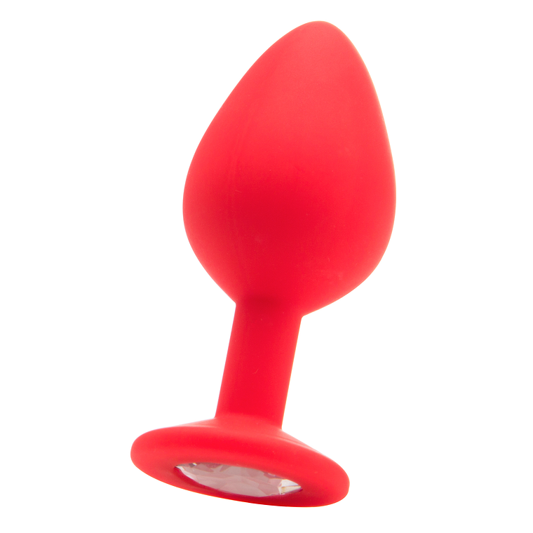 PLUG ANAL DIAMOND BUTT PLUG GRANDE VERMELHO 1