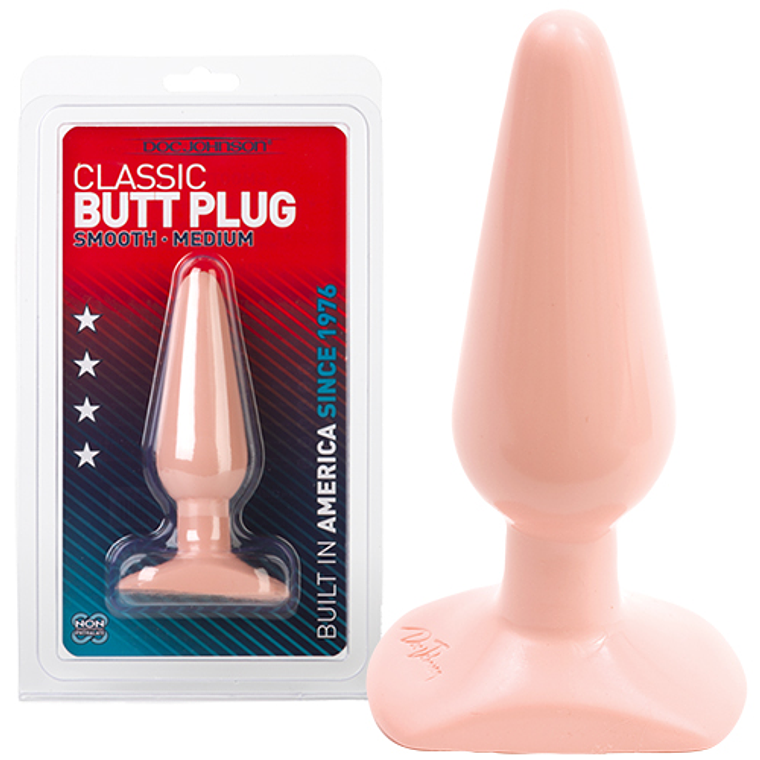 PLUG ANAL DOC JOHNSON CLASSIC BUTT PLUG FLESH MEDIUM 2