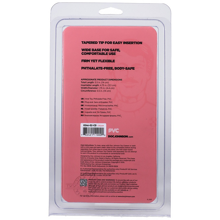 PLUG ANAL DOC JOHNSON CLASSIC BUTT PLUG FLESH MEDIUM 4