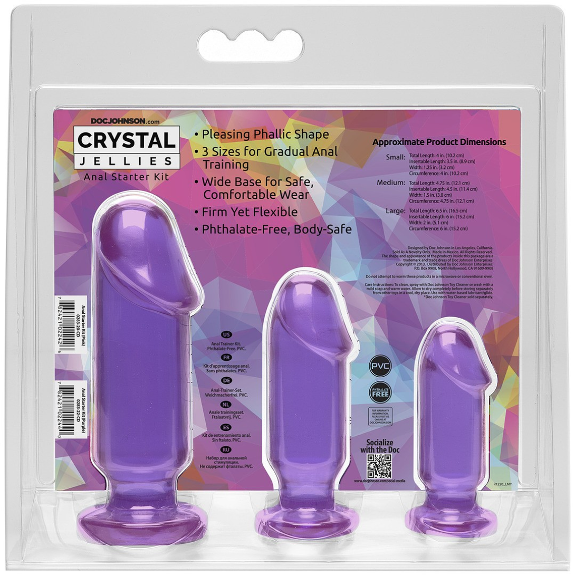 KIT DE PLUGS ANAIS ANAL STARTER KIT ROXO 4
