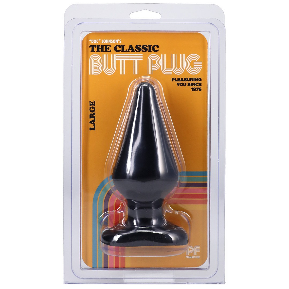 PLUG ANAL DOC JOHNSON CLASSIC BUTT PLUG PRETO LARGE 2