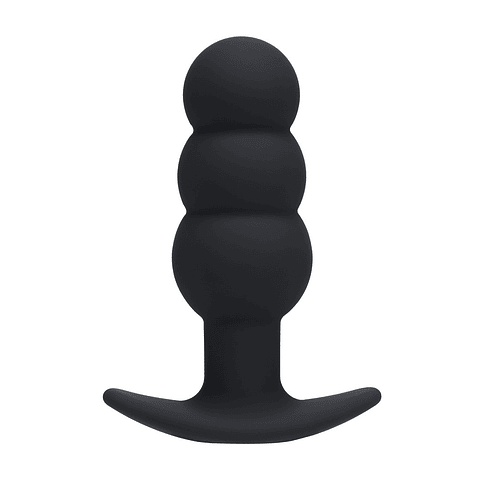 PLUG ANAL EM SILICONE COM VIBRAÇÃO TRI BULB PRETO LEVELZ