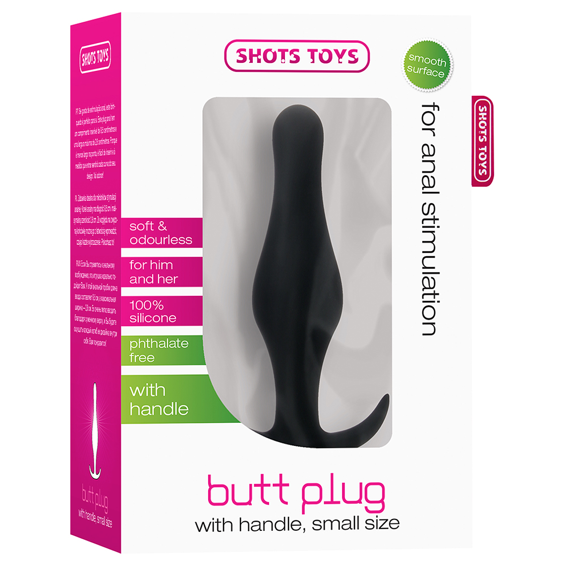 PLUG ANAL BUTT PLUG COM PEGA PRETO PEQUENO 2
