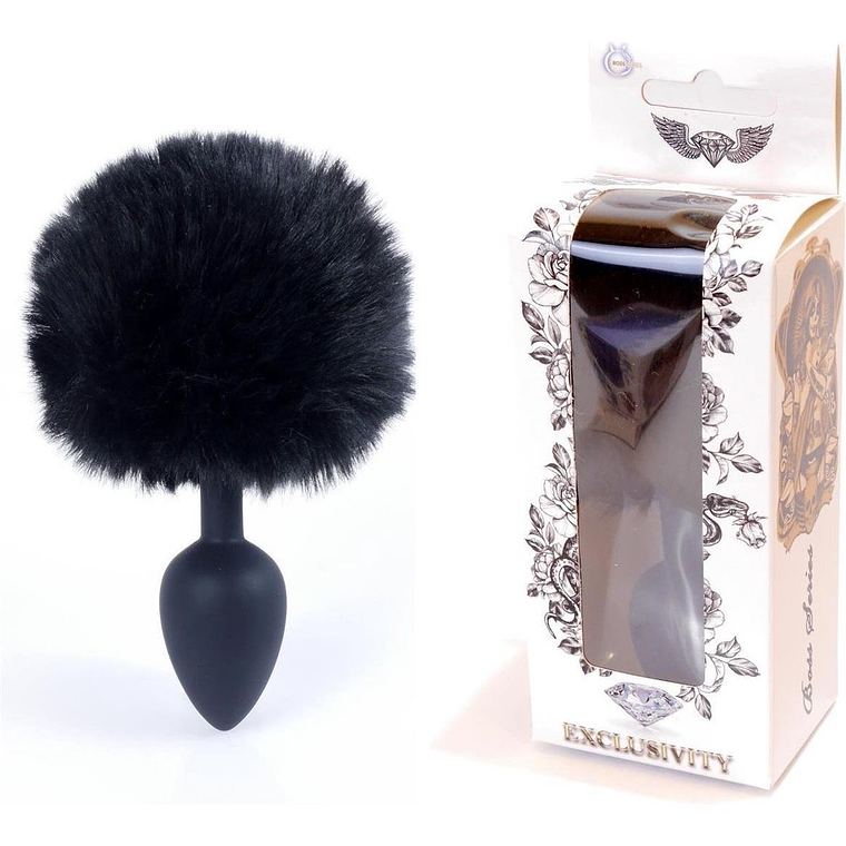 PLUG ANAL COM CAUDA DE COELHO EXCLUSIVITY PRETO BOSS SERIES 3