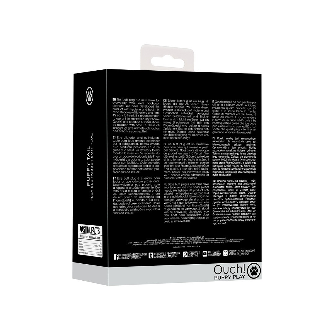 PLUG ANAL COM CAUDA PUPPY TAIL OUCH! 3