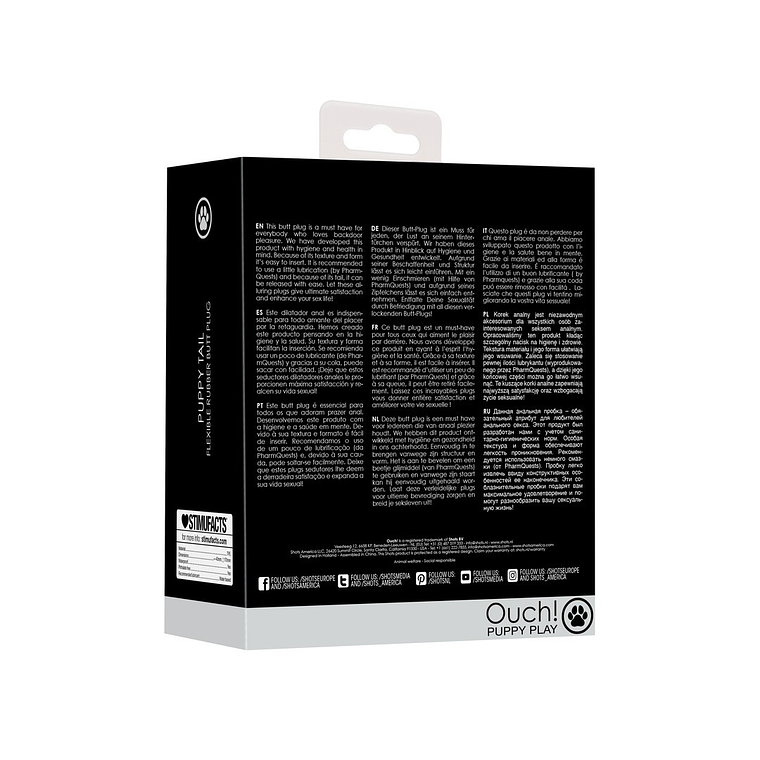 PLUG ANAL COM CAUDA PUPPY TAIL OUCH! 3