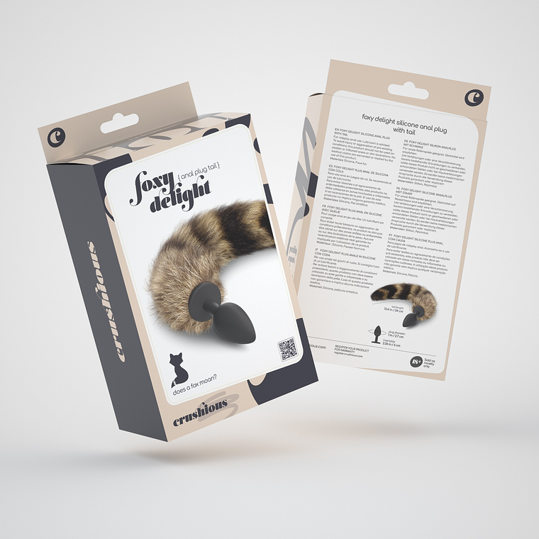 PLUG ANAL COM CAUDA FOXY DELIGHT SILICONE CRUSHIOUS 7