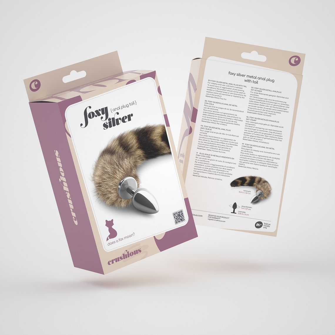 PLUG ANAL COM CAUDA FOXY SILVER METAL CRUSHIOUS 7