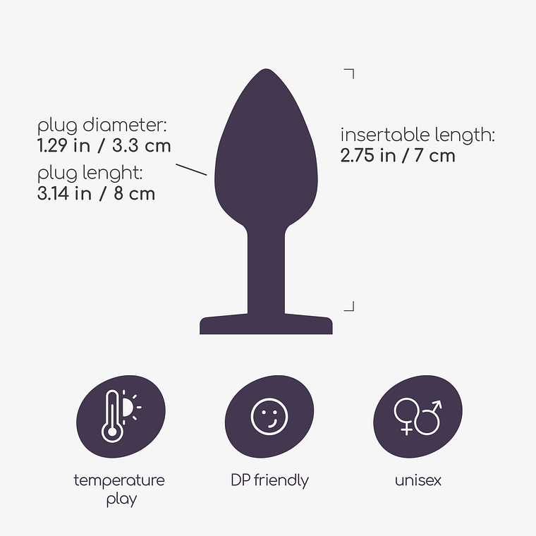 PLUG ANAL JOIA BIJOU PRETO MÉDIO CRUSHIOUS COM BOLSA AVELUDADA GRÁTIS 6