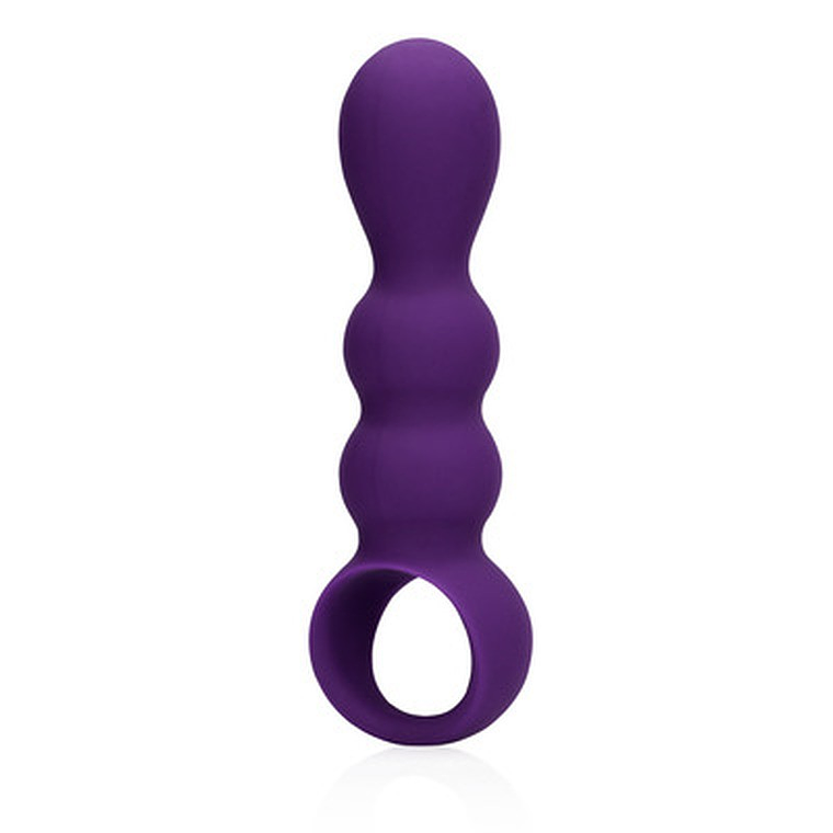 PLUG ANAL COM VIBRAÇÃO EM FORMA DE LÁGRIMAS CLEAR PURPLE LOVELINE 1