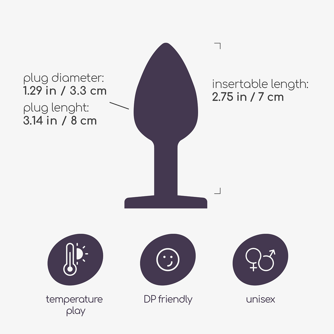 PLUG ANAL JOIA BIJOU TRANSPARENTE MÉDIO CRUSHIOUS COM BOLSA AVELUDADA GRÁTIS 6