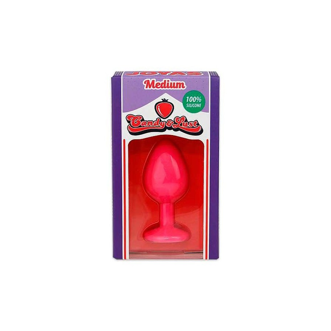 PLUG ANAL DE SILICONE COM JOIA ROSA CANDY LUST 1