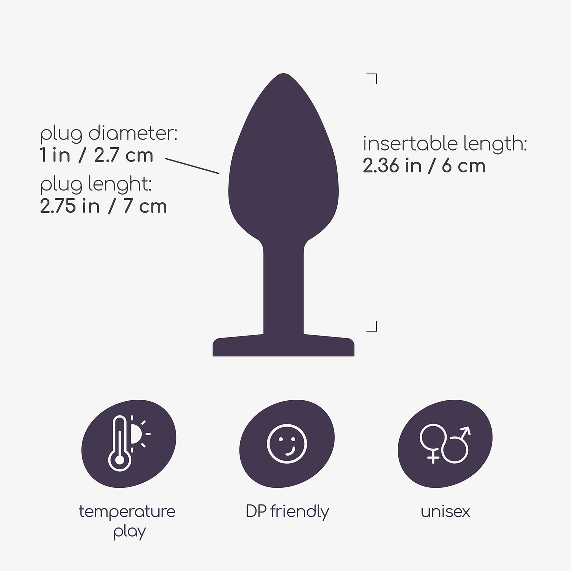 PLUG ANAL JOIA BIJOU TRANSPARENTE PEQUENO CRUSHIOUS COM BOLSA AVELUDADA GRÁTIS 6