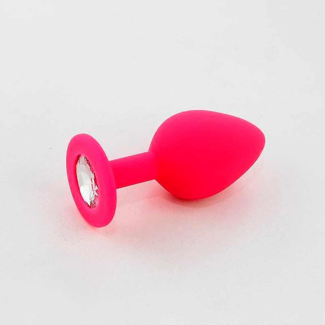 PLUG ANAL DE SILICONE COM JOIA ROSA CANDY LUST 5