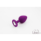 PLUG ANAL DE SILICONE COM JOIA ROXO CANDY LUST - Miniatura 2