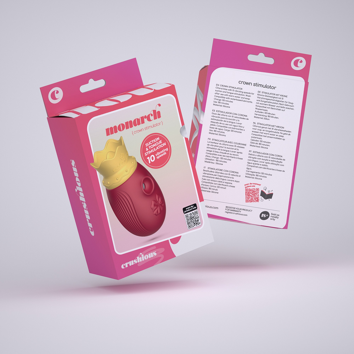 ESTIMULADOR CLITORIANO MONARCH CRUSHIOUS VERMELHO 16