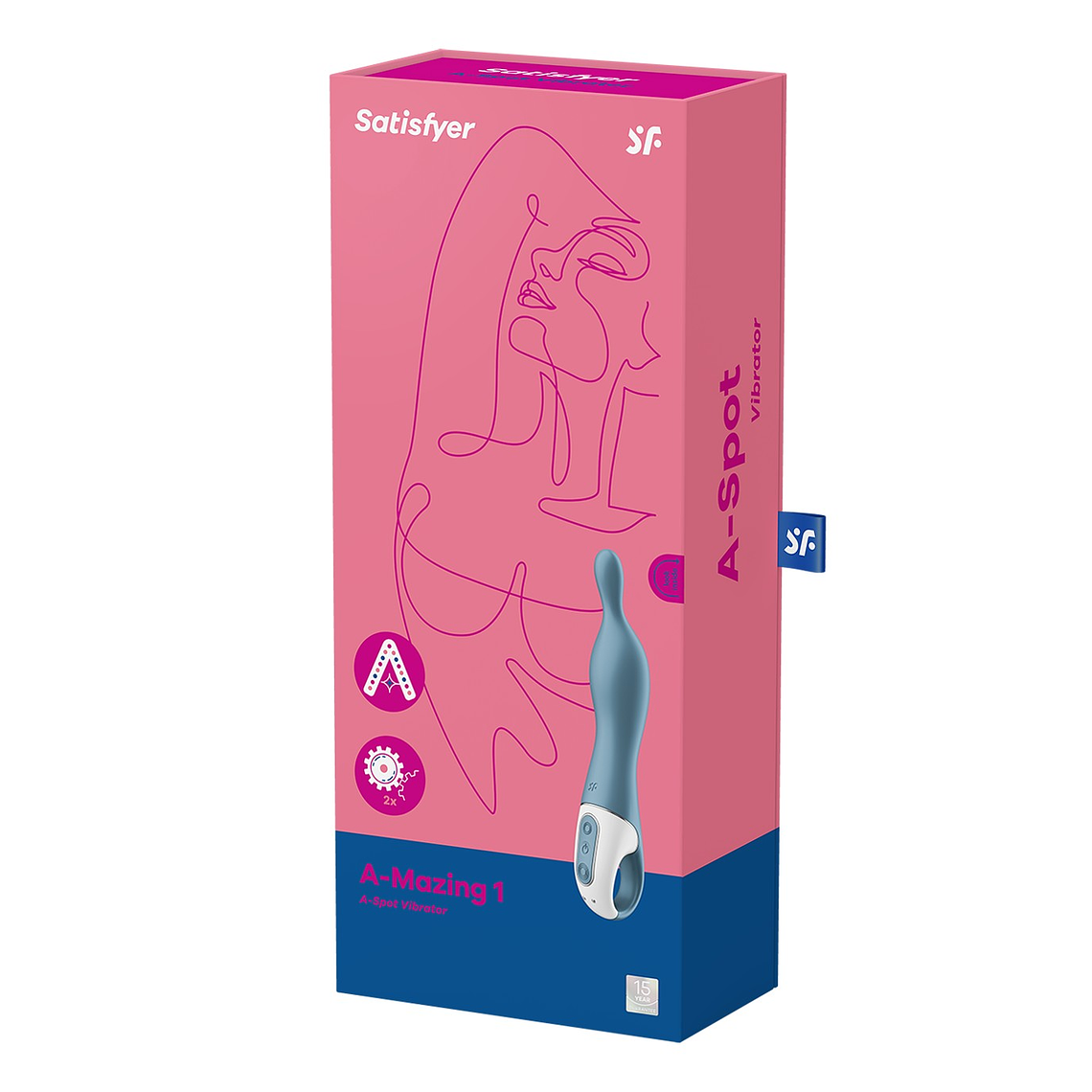 ESTIMULADOR DO PONTO-G A-MAZING 1 SATISFYER AZUL 9
