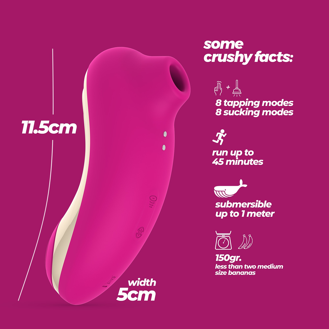 ESTIMULADOR DE CLITÓRIS SUPERNOVA CRUSHIOUS ROSA 13
