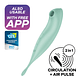 VIBRADOR TWIRLING PRO SATISFYER COM APLICAÇÃO CONNECT MENTA - Thumbnail 1
