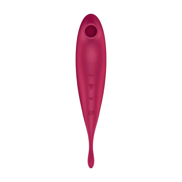 VIBRADOR TWIRLING PRO SATISFYER COM APLICAÇÃO CONNECT VERMELHO 3