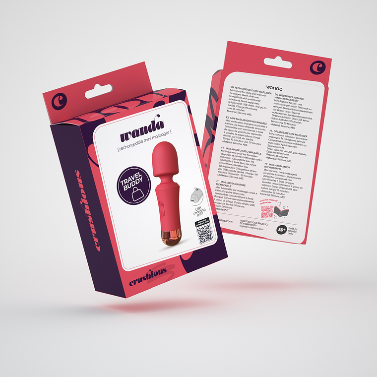 WANDA MINI VARINHA RECARREGÁVEL TERRACOTTA CRUSHIOUS 11