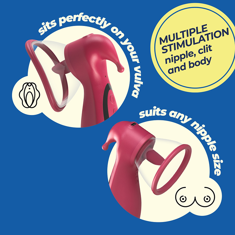 SACI ESTIMULADOR DE CLITÓRIS E MAMILOS COM SUCÇÃO CRUSHIOUS 6