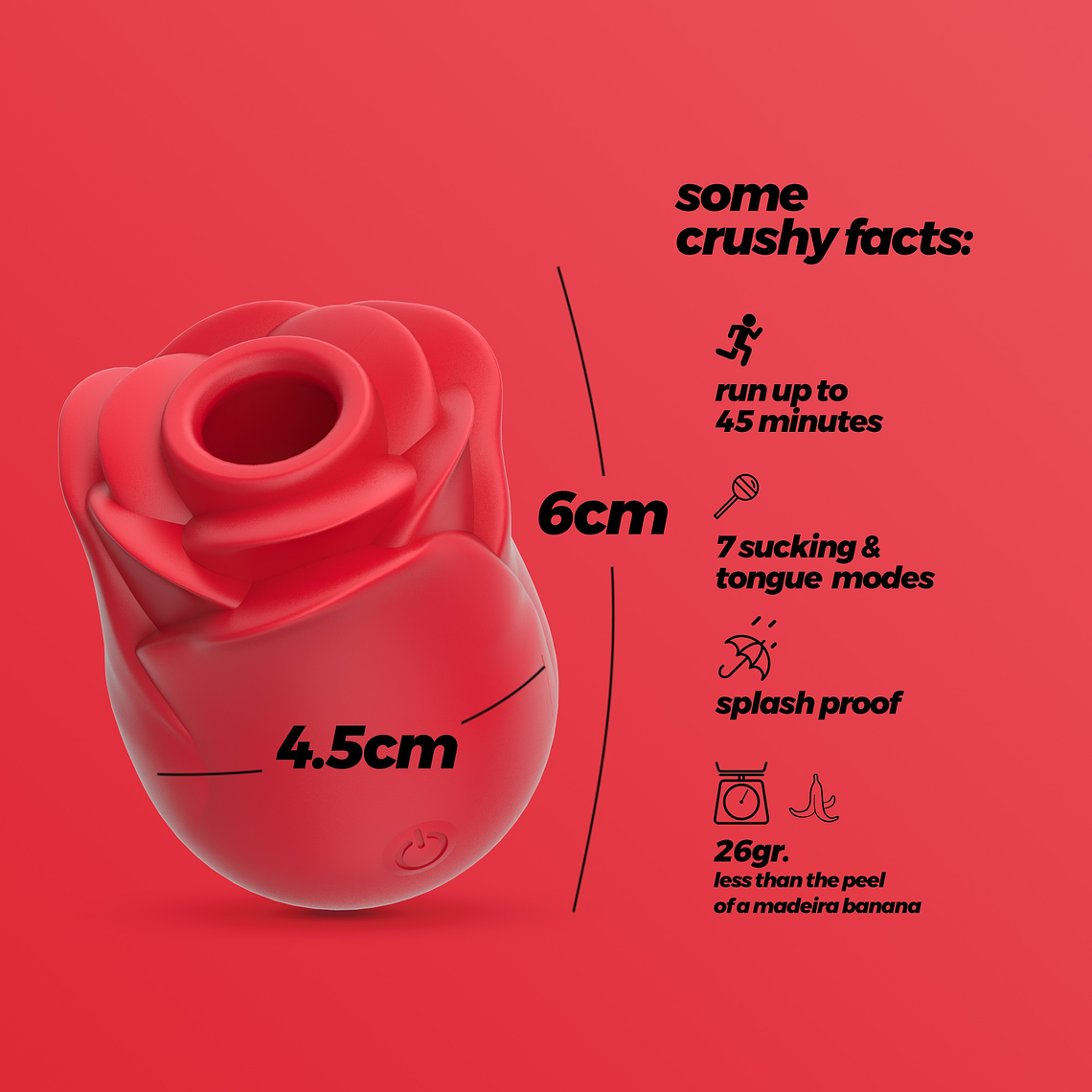 ROSITA ESTIMULADOR CLITORIANO COM LÍNGUA CRUSHIOUS 9