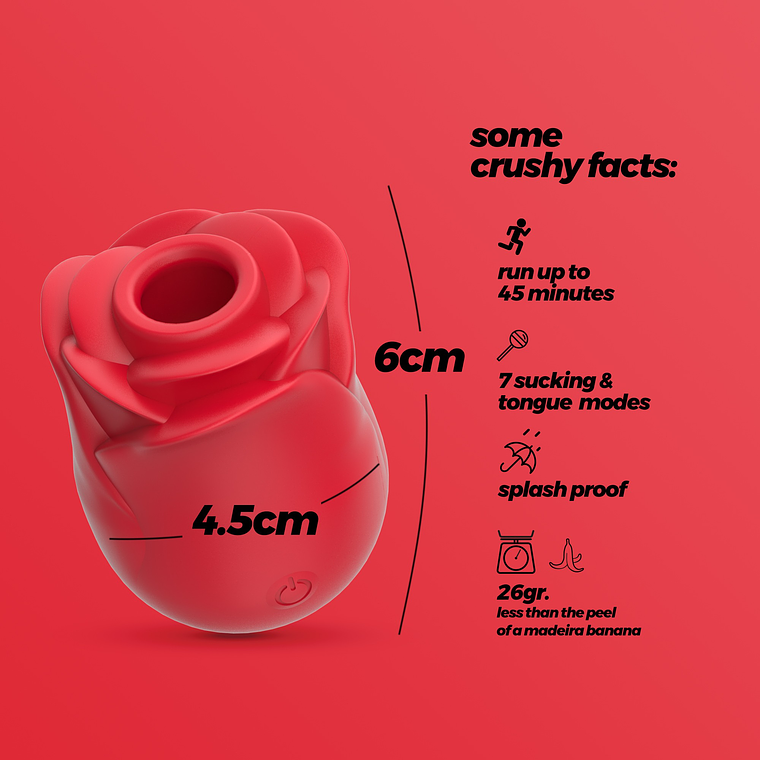 ROSITA ESTIMULADOR CLITORIANO COM LÍNGUA CRUSHIOUS 9
