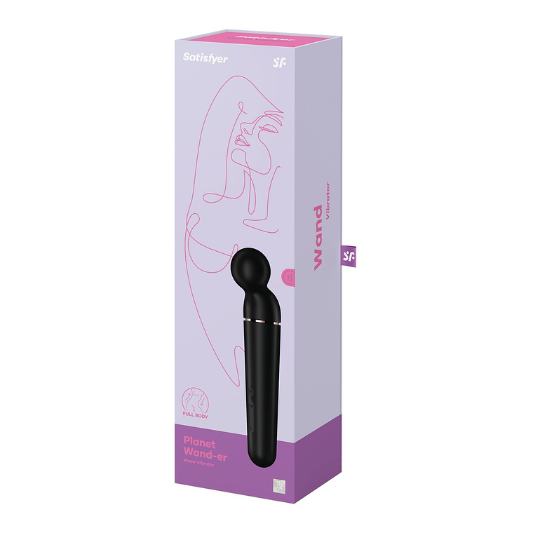 VARINHA PLANET WAND-ER PRETO/ROSE GOLD SATISFYER 3