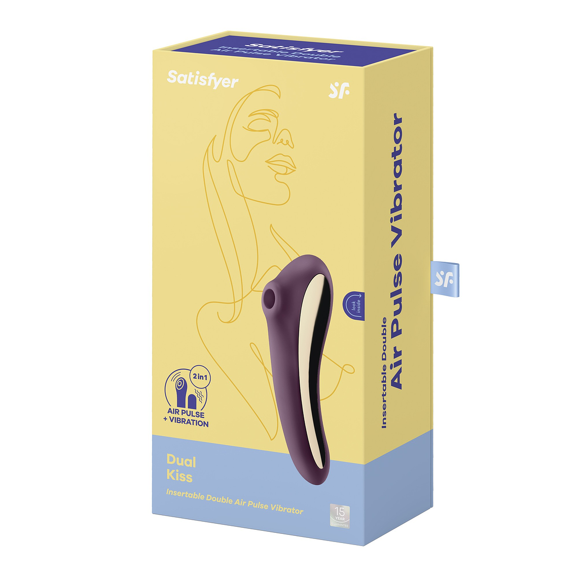 VIBRADOR DUAL KISS SATISFYER BORDEAUX 5