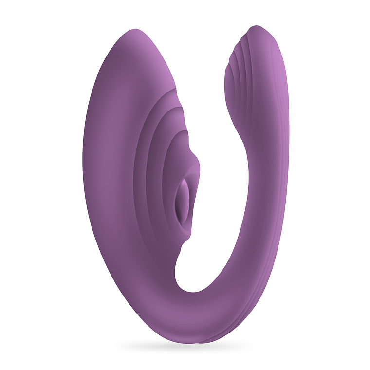 VIBRADOR RECARREGÁVEL COM COMANDO PLEASURISER E OFERTA DE LUBRIFICANTE À BASE DE ÁGUA CRUSHIOUS 9
