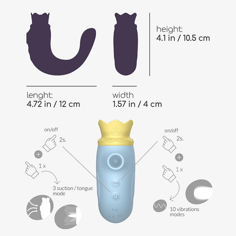 ESTIMULADOR TRIPLO HIRI CRUSHIOUS AZUL 10