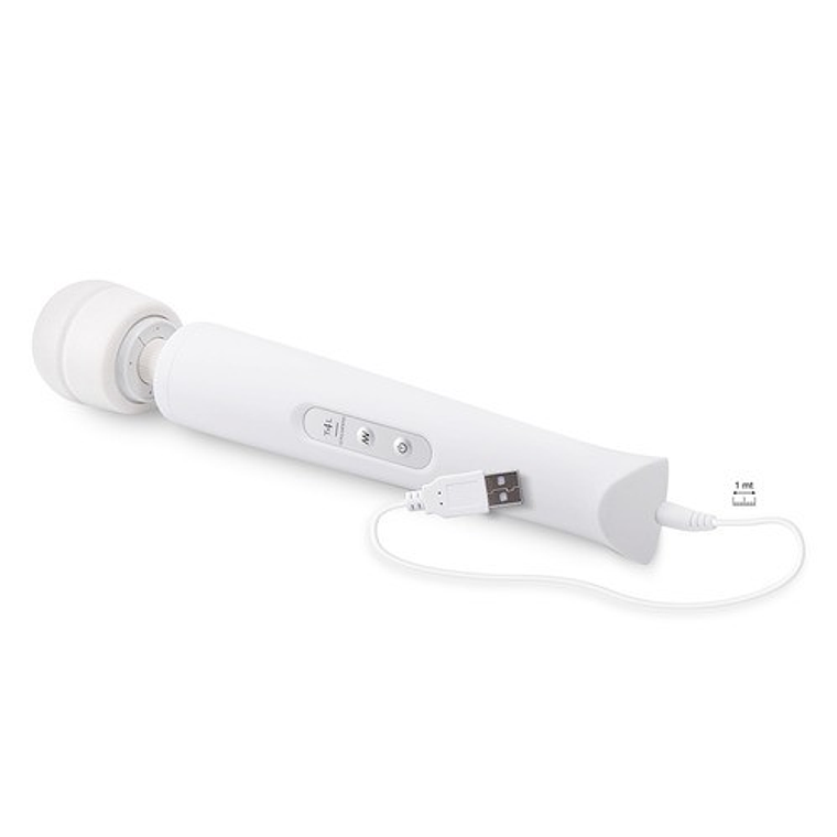 MASSAJADOR COM CARREGADOR USB CANDY PIE MAGIC WAND BRANCO 3