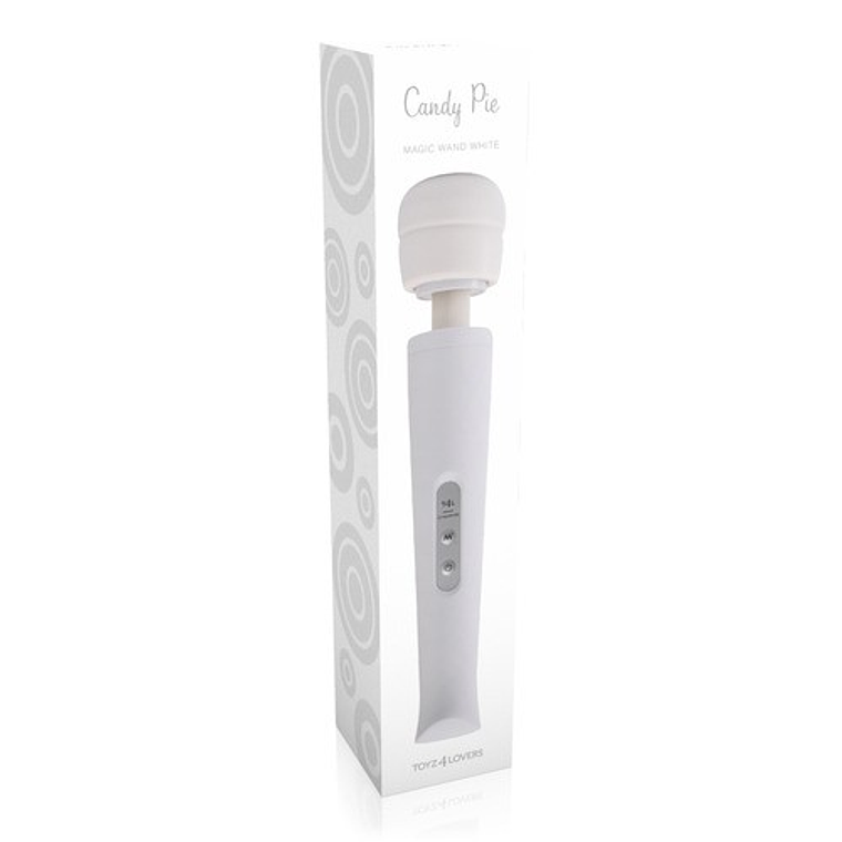 MASSAJADOR COM CARREGADOR USB CANDY PIE MAGIC WAND BRANCO 4