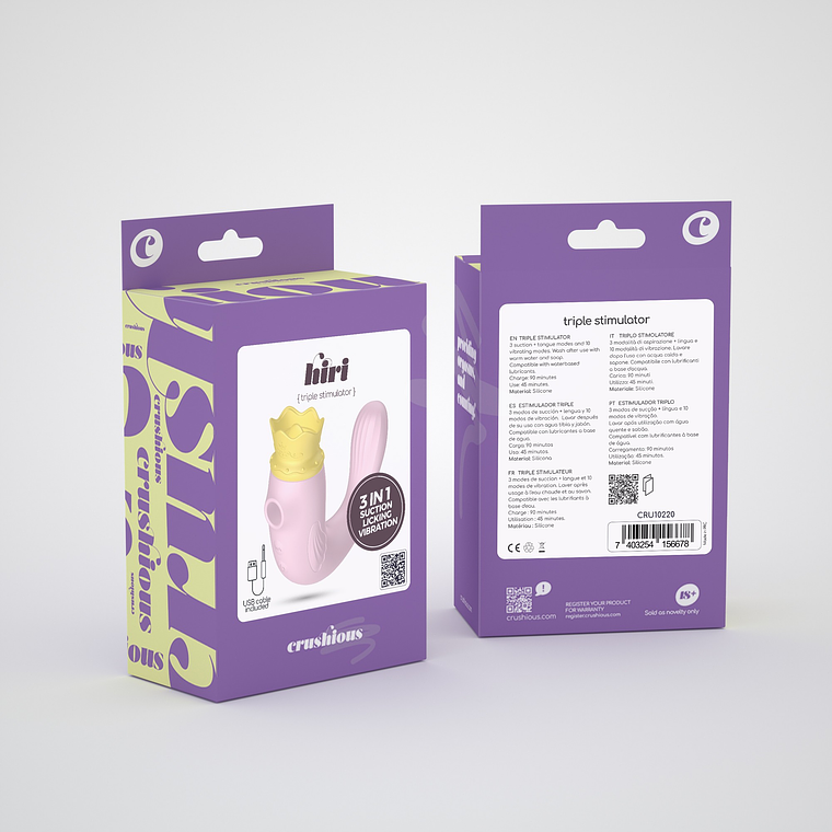 ESTIMULADOR TRIPLO HIRI CRUSHIOUS ROSA 11