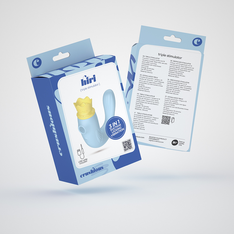 ESTIMULADOR TRIPLO HIRI CRUSHIOUS AZUL 12
