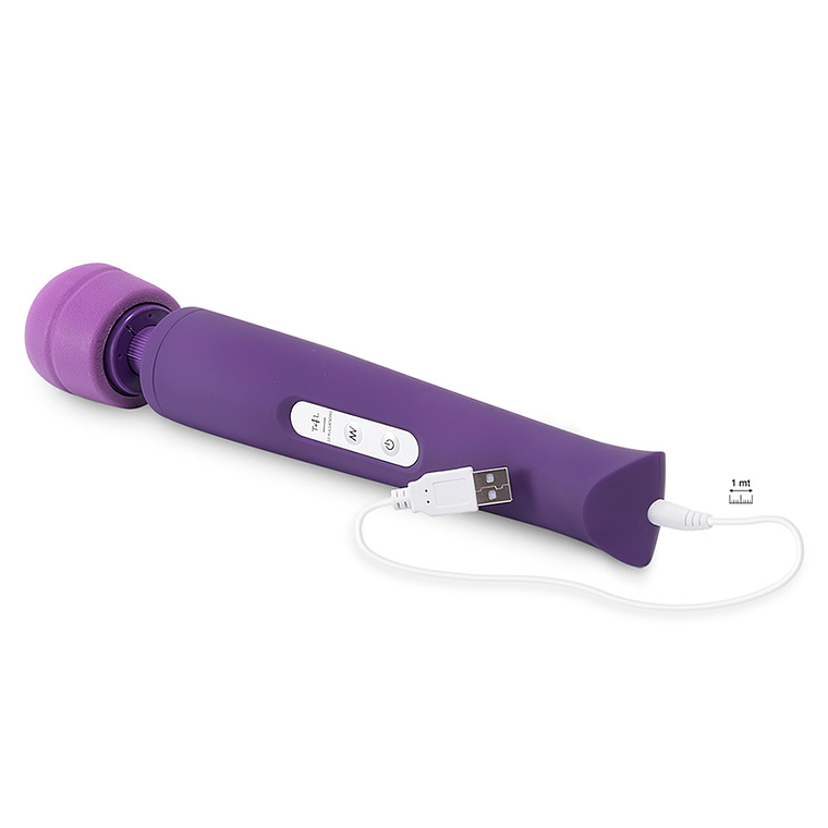 MASSAJADOR COM CARREGADOR USB CANDY PIE MAGIC WAND ROXO 4