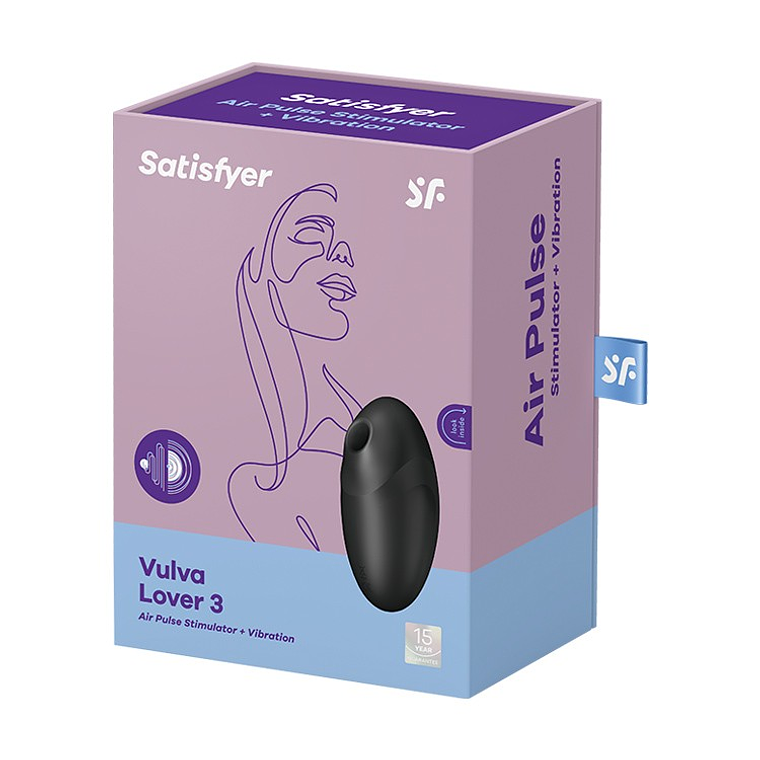 ESTIMULADOR VULVA LOVER 3 PRETO SATISFYER 10