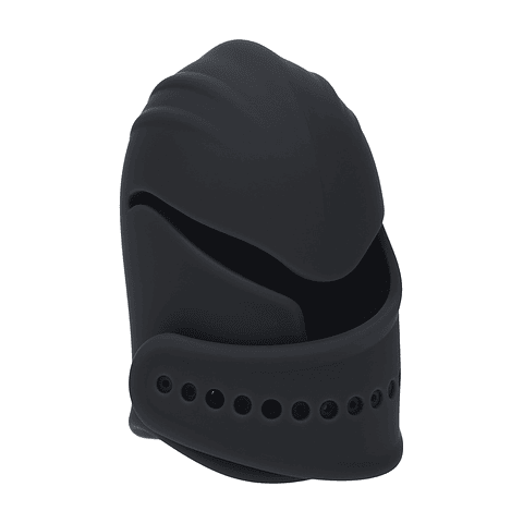 ESTIMULADOR DE GLANDE AJUSTÁVEL EM SILICONE COM VIBRAÇÃO PRETO LEVELZ 