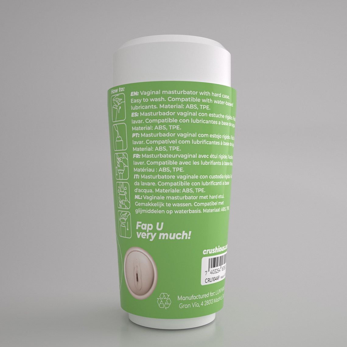 FAPPUCINO CREAMY PUSS MASTURBADOR VAGINAL PORTÁTIL CRUSHIOUS 2