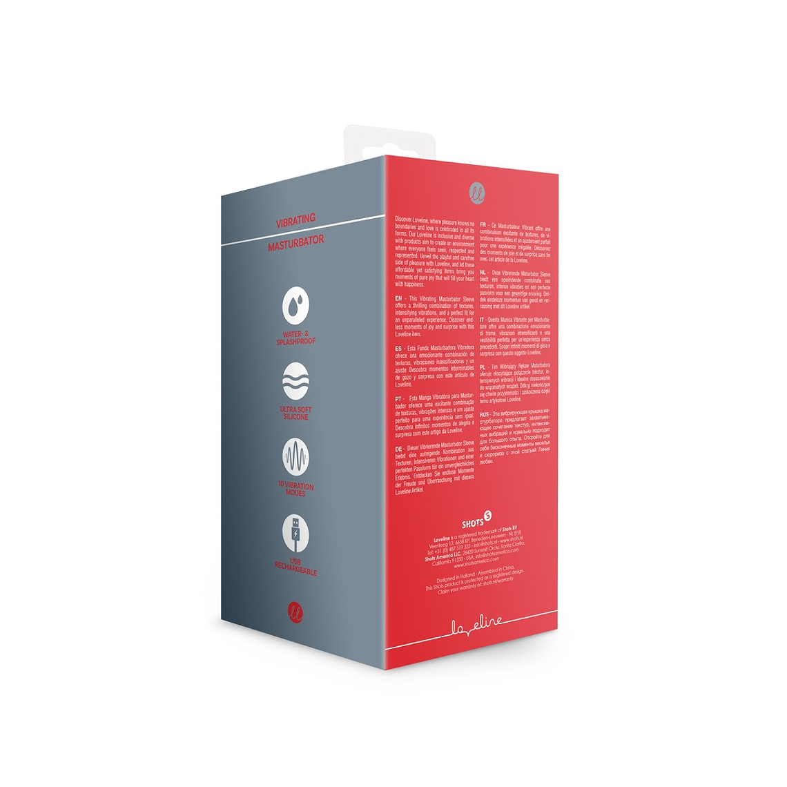 MANGA MASTURBADORA COM VIBRAÇÃO LICORICE BLACK LOVELINE 3